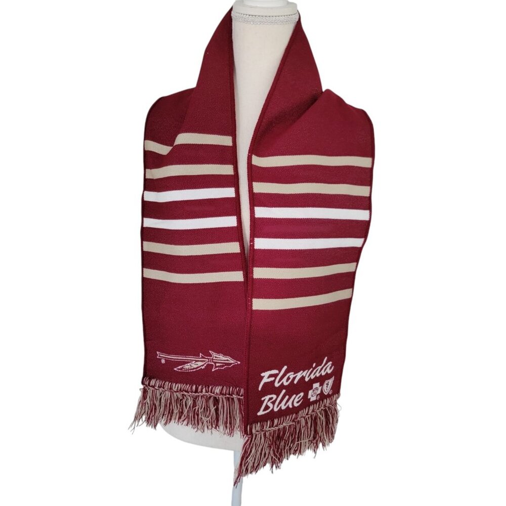 Florida State University FSU Knit Scarf Red Gold White College Scarf 52 X 7‎